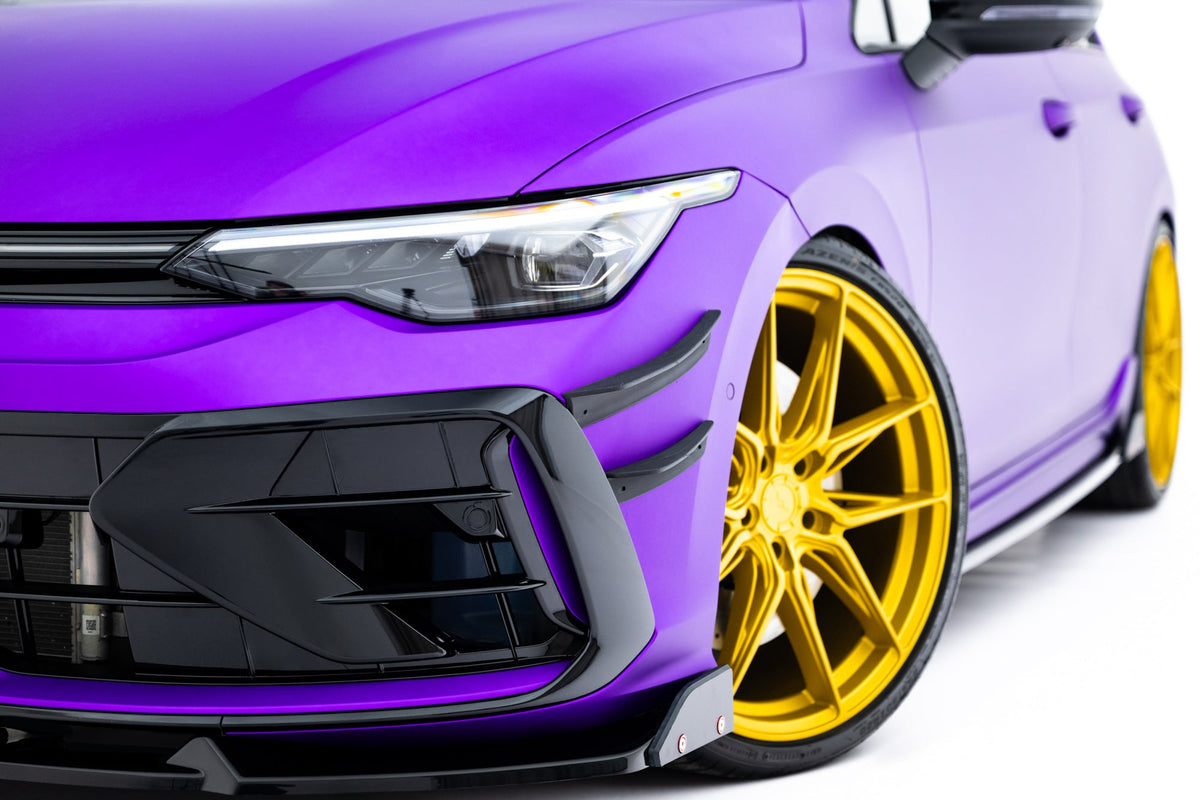 Canards de parachoques delantero para Volkswagen Golf R Hatchback / Variant Mk8 Facelift