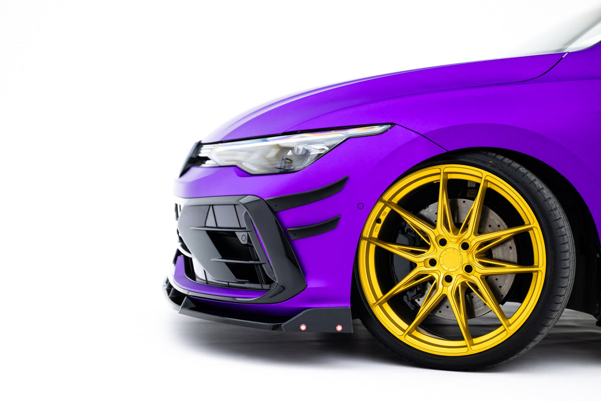 Canards de parachoques delantero para Volkswagen Golf R Hatchback / Variant Mk8 Facelift
