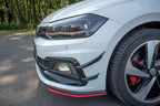 Canards de parachoques delantero para Volkswagen Polo GTI Mk6