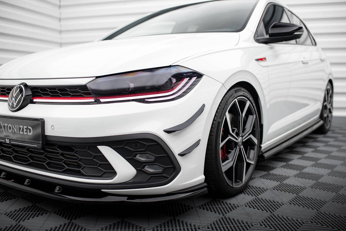 Canards de parachoques delantero para Volkswagen Polo GTI Mk6 Facelift