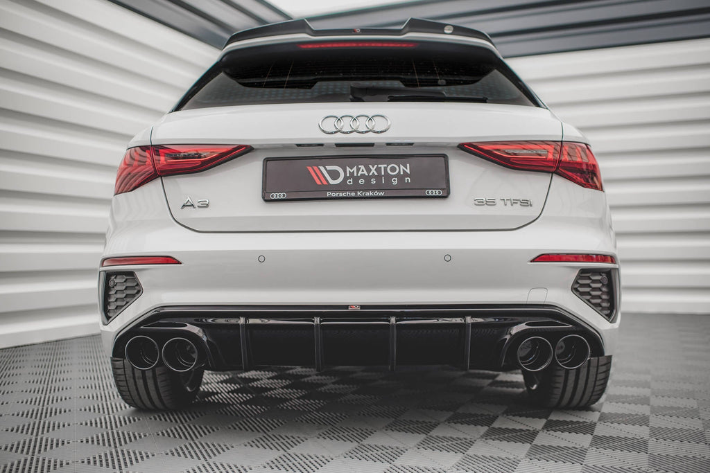 Difusor trasero + embellecedores de escape para Audi A3 S-Line Sportback 8Y