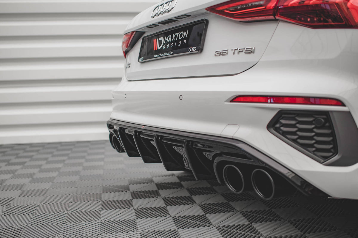 Difusor trasero + embellecedores de escape para Audi A3 S-Line Sportback 8Y