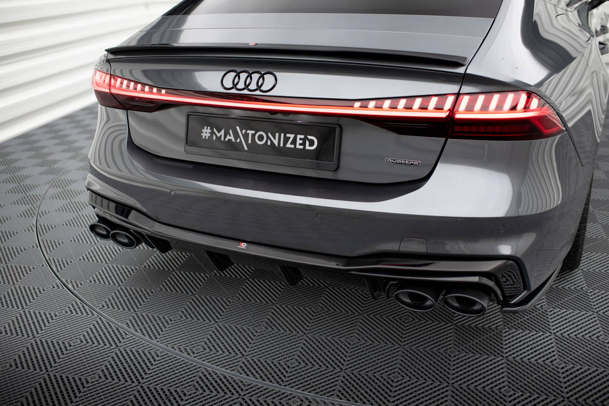 Difusor trasero + embellecedores de escape para Audi A7 S-Line C8 / S7 C8 / C8 Facelift / S7 Facelift