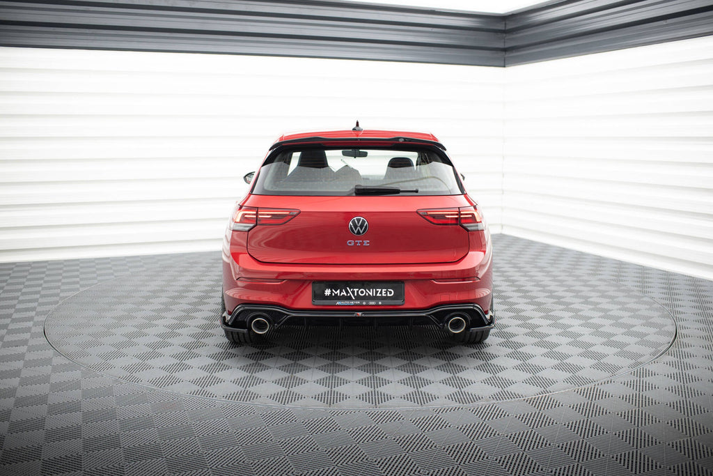 Difusor trasero + embellecedores de escape para Volkswagen Golf GTE / R-Line Mk8 / Mk8 Facelift