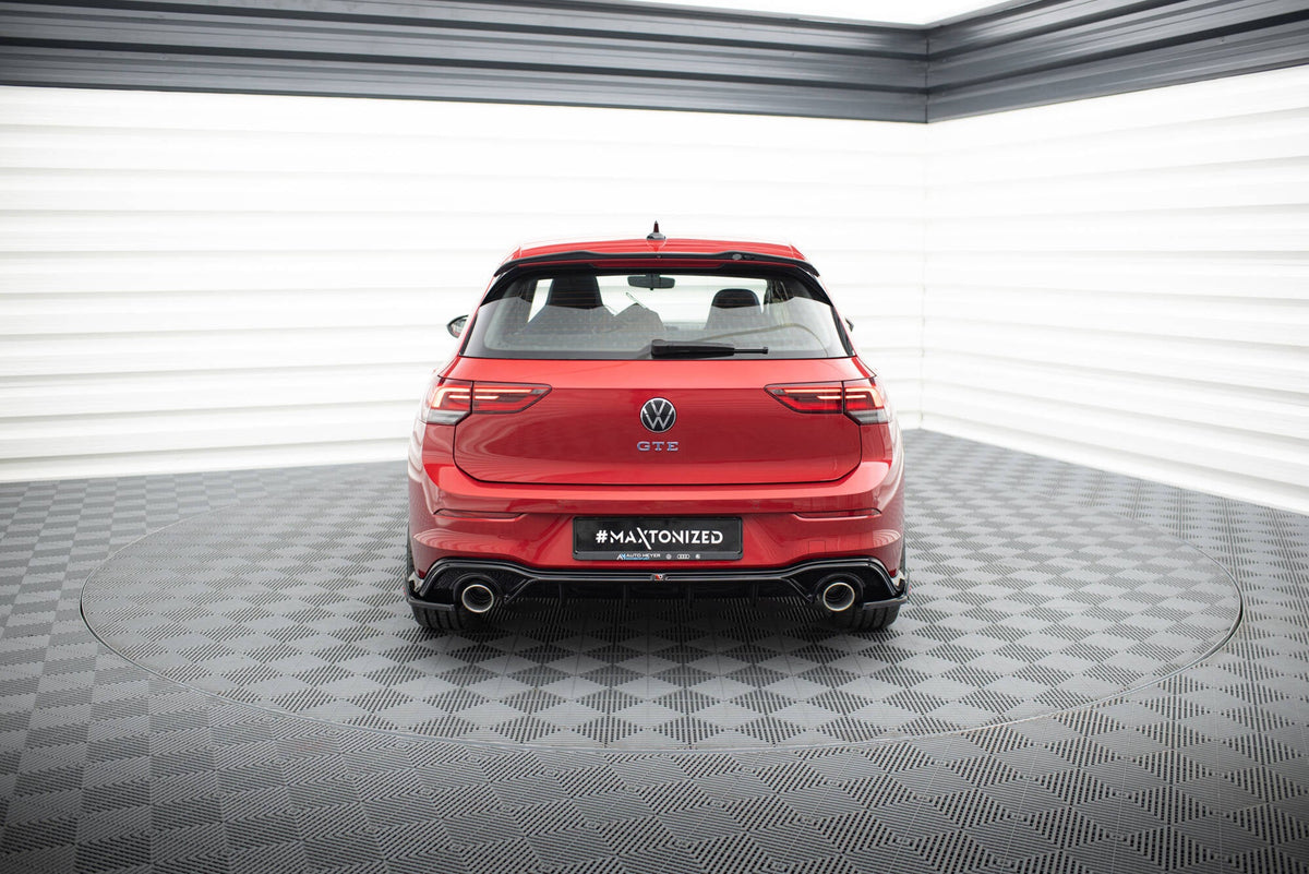 Difusor trasero + embellecedores de escape para Volkswagen Golf GTE / R-Line Mk8 / Mk8 Facelift