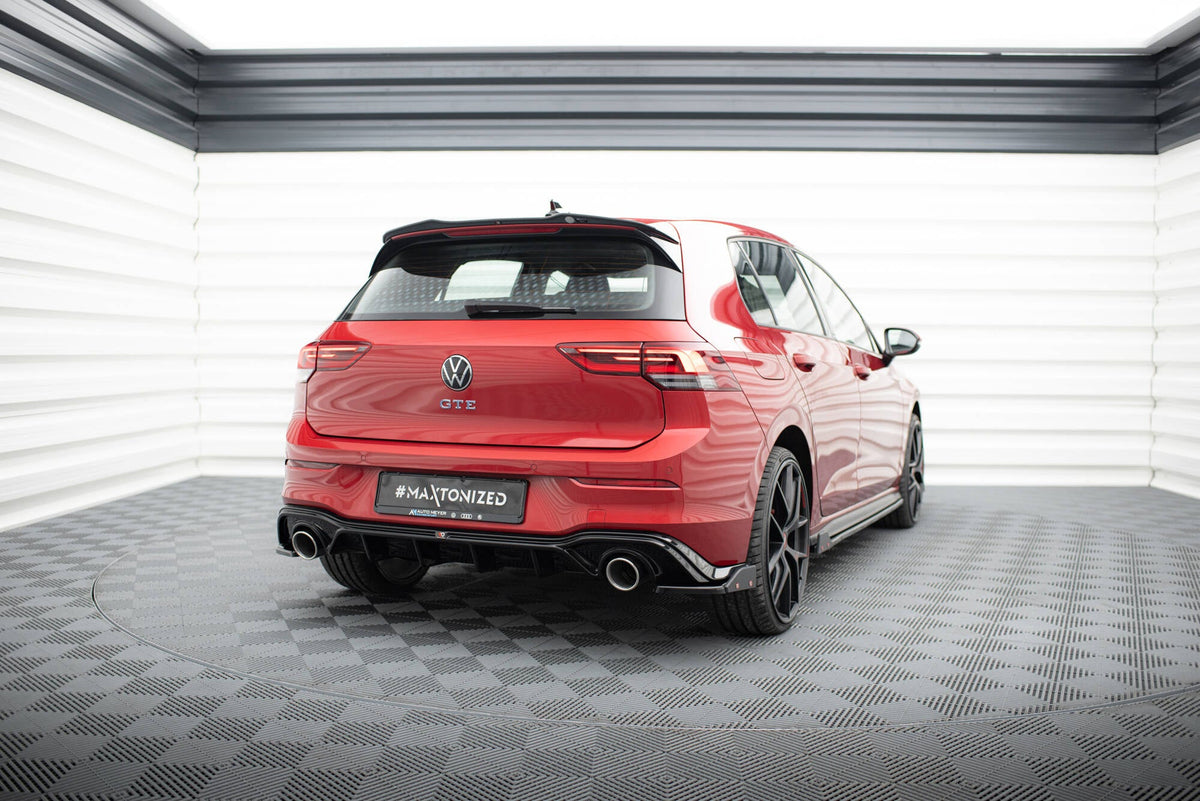 Difusor trasero + embellecedores de escape para Volkswagen Golf GTE / R-Line Mk8 / Mk8 Facelift