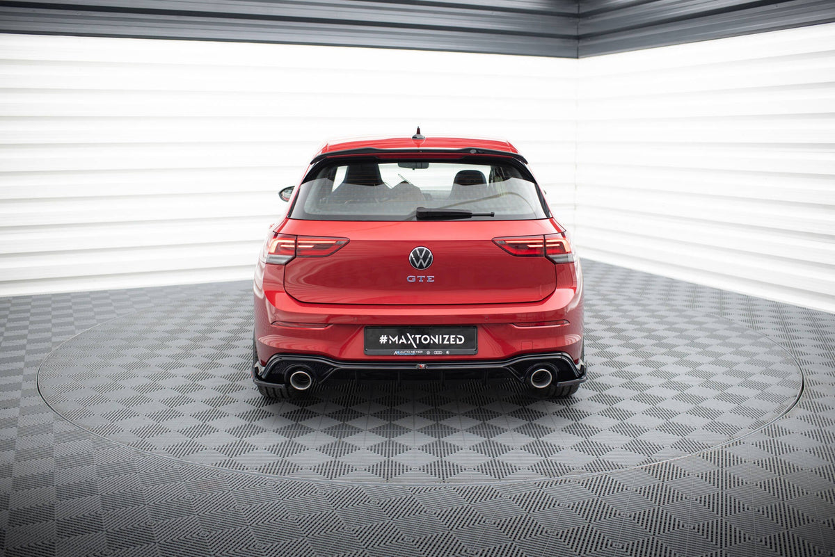 Difusor trasero + embellecedores de escape para Volkswagen Golf GTE / R-Line Mk8 / Mk8 Facelift