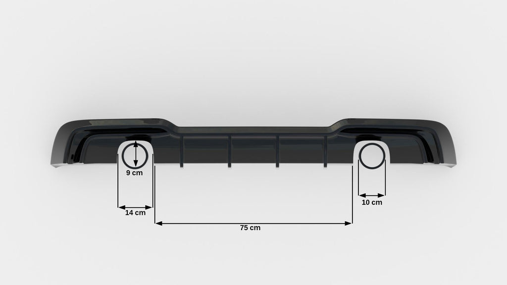 Difusor trasero para Audi A3 S-Line Sportback 8V Facelift (Version with single Exhausts on both sides)
