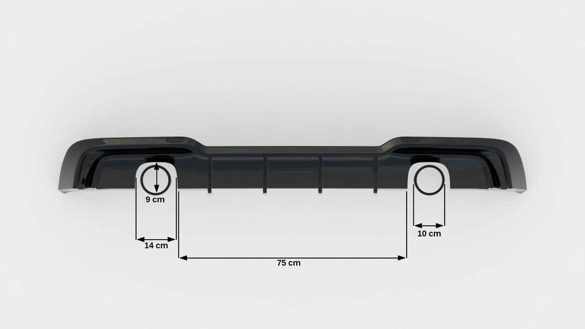 Difusor trasero para Audi A3 S-Line Sportback 8V Facelift (Version with single Exhausts on both sides)