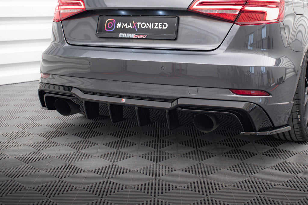 Difusor trasero para Audi A3 S-Line Sportback 8V Facelift (Version with single Exhausts on both sides)