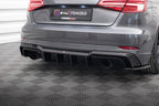 Difusor trasero para Audi A3 S-Line Sportback 8V Facelift (Version with single Exhausts on both sides)