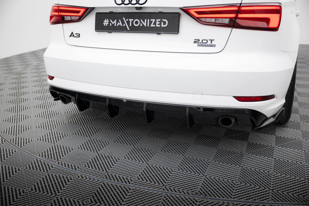 Difusor trasero para Audi A3 Sedan 8V Facelift (Version with single Exhaust tips on both sides)