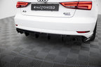 Difusor trasero para Audi A3 Sedan 8V Facelift (Version with single Exhaust tips on both sides)