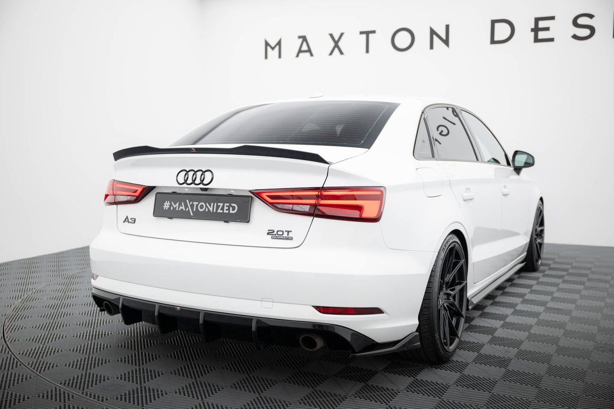 Difusor trasero para Audi A3 Sedan 8V Facelift (Version with single Exhaust tips on both sides)