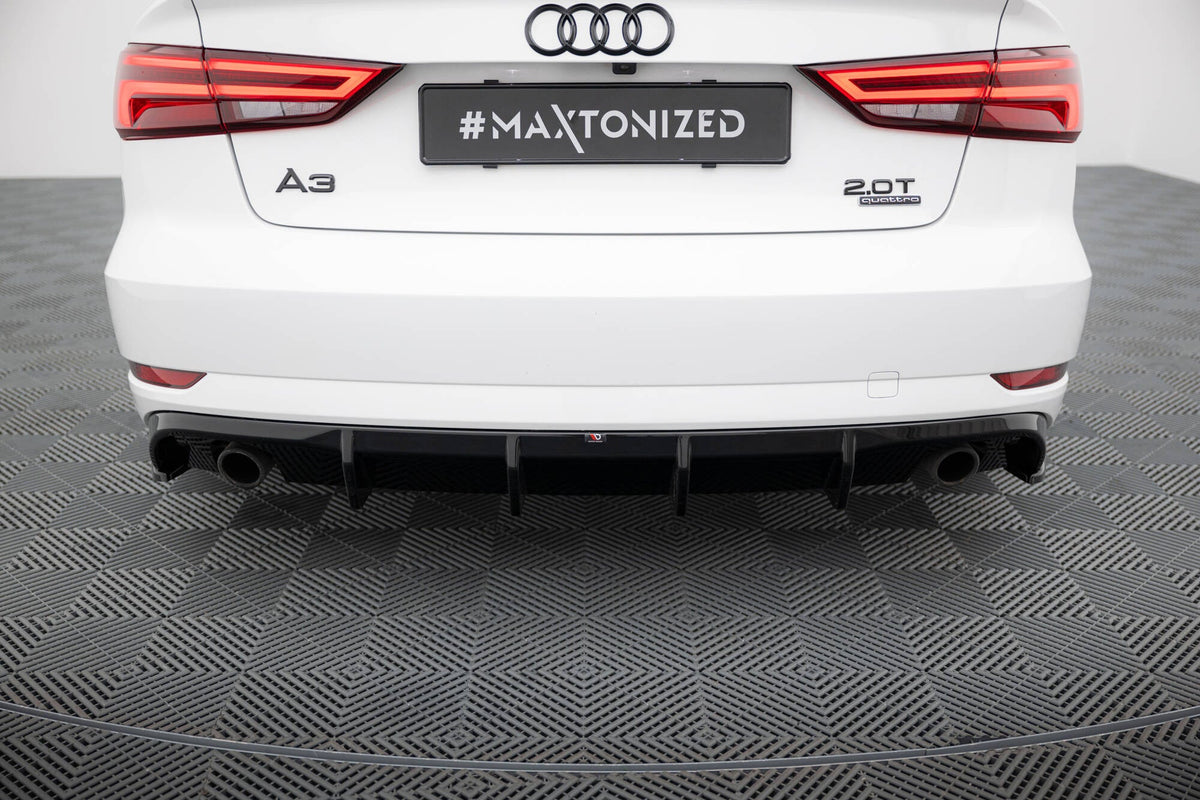 Difusor trasero para Audi A3 Sedan 8V Facelift (Version with single Exhaust tips on both sides)