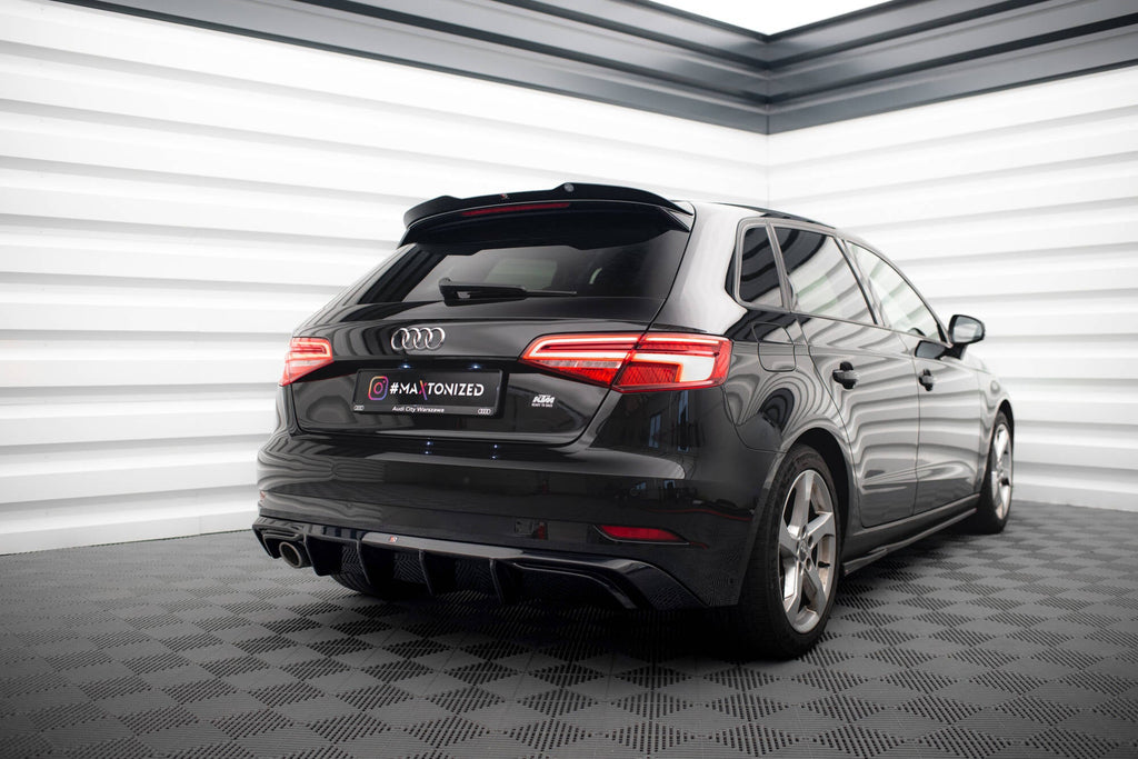 Difusor trasero para Audi A3 Sportback 8V Facelift (Version with one Exhaust tip on single side)
