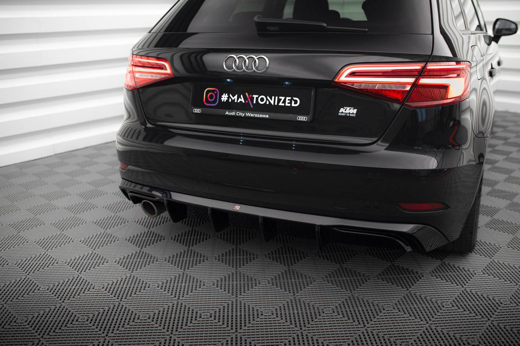 Difusor trasero para Audi A3 Sportback 8V Facelift (Version with one Exhaust tip on single side)