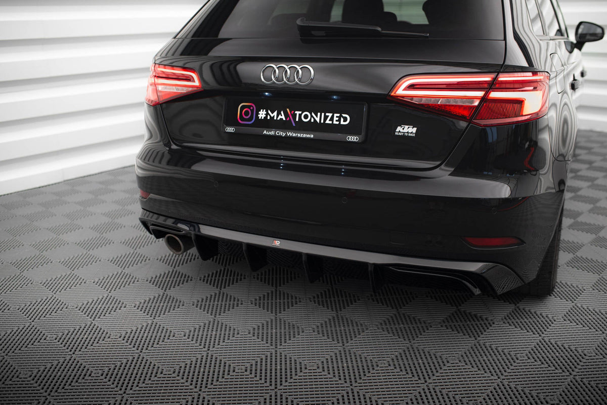 Difusor trasero para Audi A3 Sportback 8V Facelift (Version with one Exhaust tip on single side)