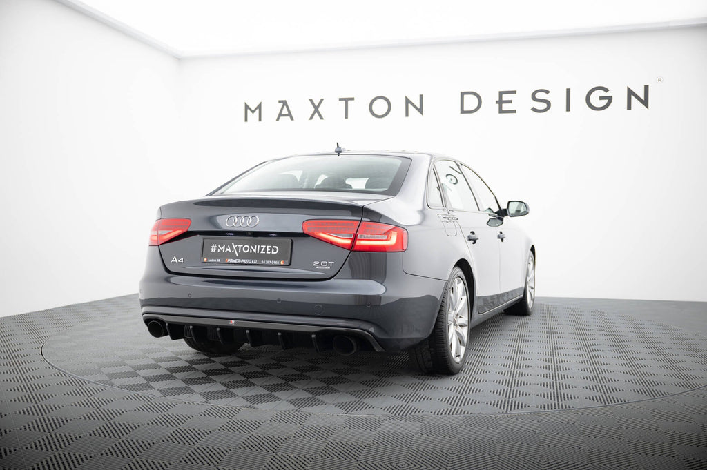 Difusor trasero para Audi A4 B8 Facelift (Version with single Exhausts on both sides)