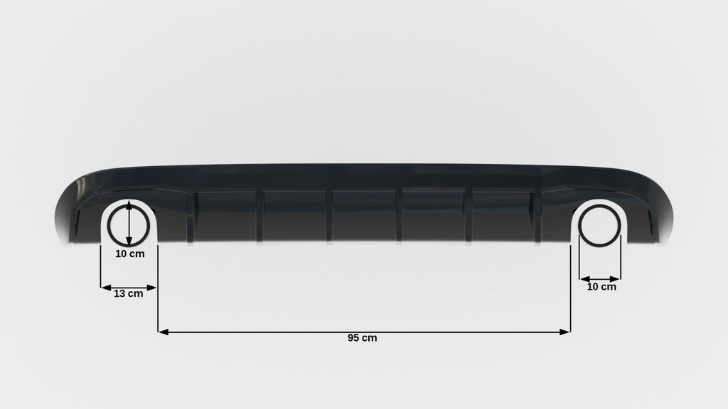 Difusor trasero para Audi A5 S-Line Sportback 8T (Version with single Exhaust tips on both sides)