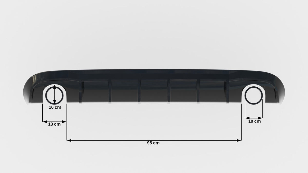 Difusor trasero para Audi A5 S-Line Sportback 8T (Version with single Exhaust tips on both sides)