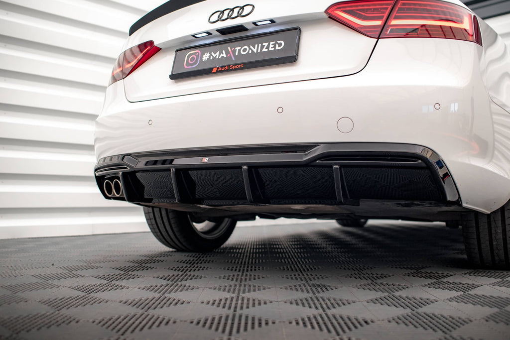 Difusor trasero para Audi A5 Sportback 8T Facelift (Version with dual Exhausts on one side)
