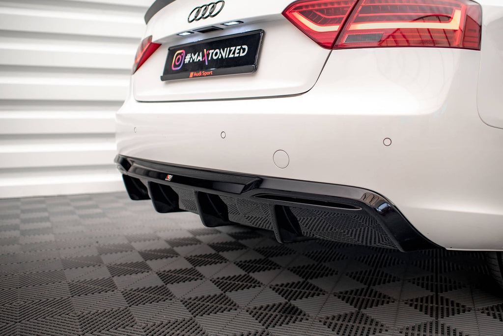 Difusor trasero para Audi A5 Sportback 8T Facelift (Version with dual Exhausts on one side)