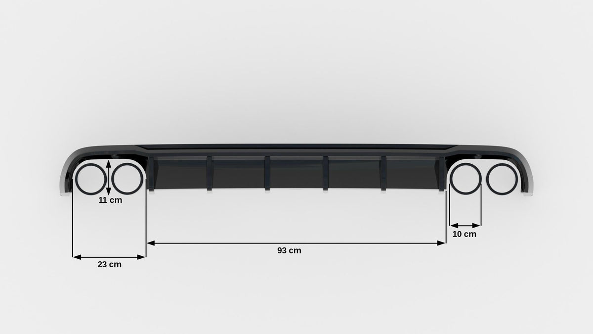 Difusor trasero para Audi A6 Sedan / Avant C7 (Version with dual Exhausts on both sides)