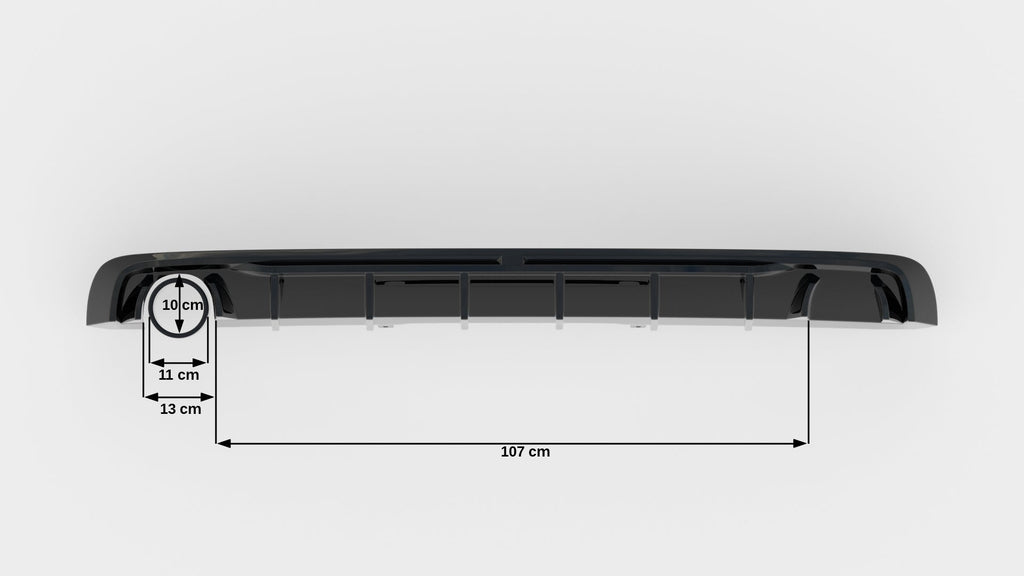 Difusor trasero V.1 para Audi A4 S-line B9 (Version with single Exhaust tips on one side)