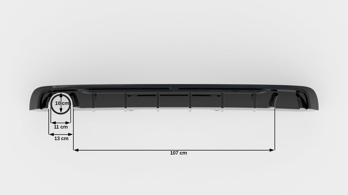 Difusor trasero V.1 para Audi A4 S-line B9 (Version with single Exhaust tips on one side)