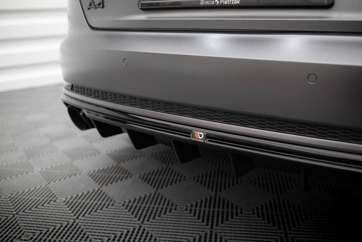 Difusor trasero V.1 para Audi A4 S-line B9 (Version with single Exhaust tips on one side)