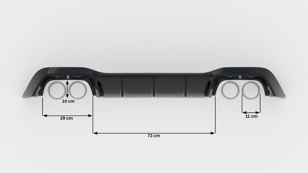 Difusor trasero V.1 para Volkswagen Golf R Hatchback Mk8 Facelift