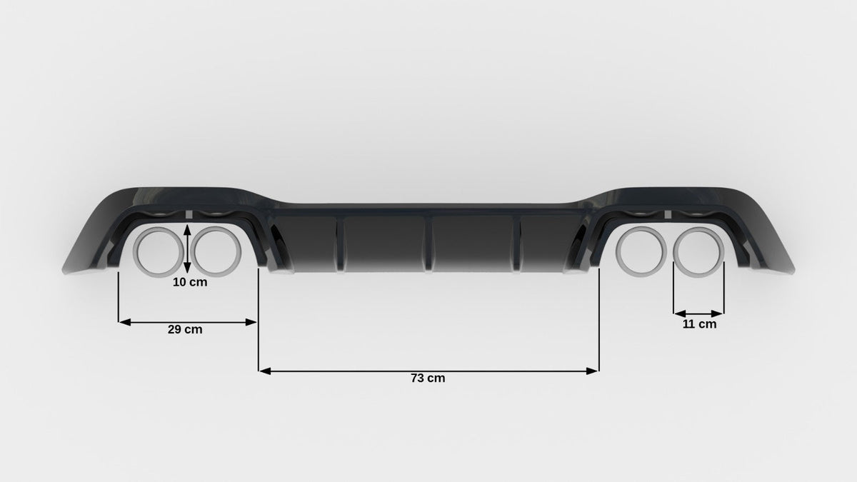 Difusor trasero V.1 para Volkswagen Golf R Hatchback Mk8 Facelift