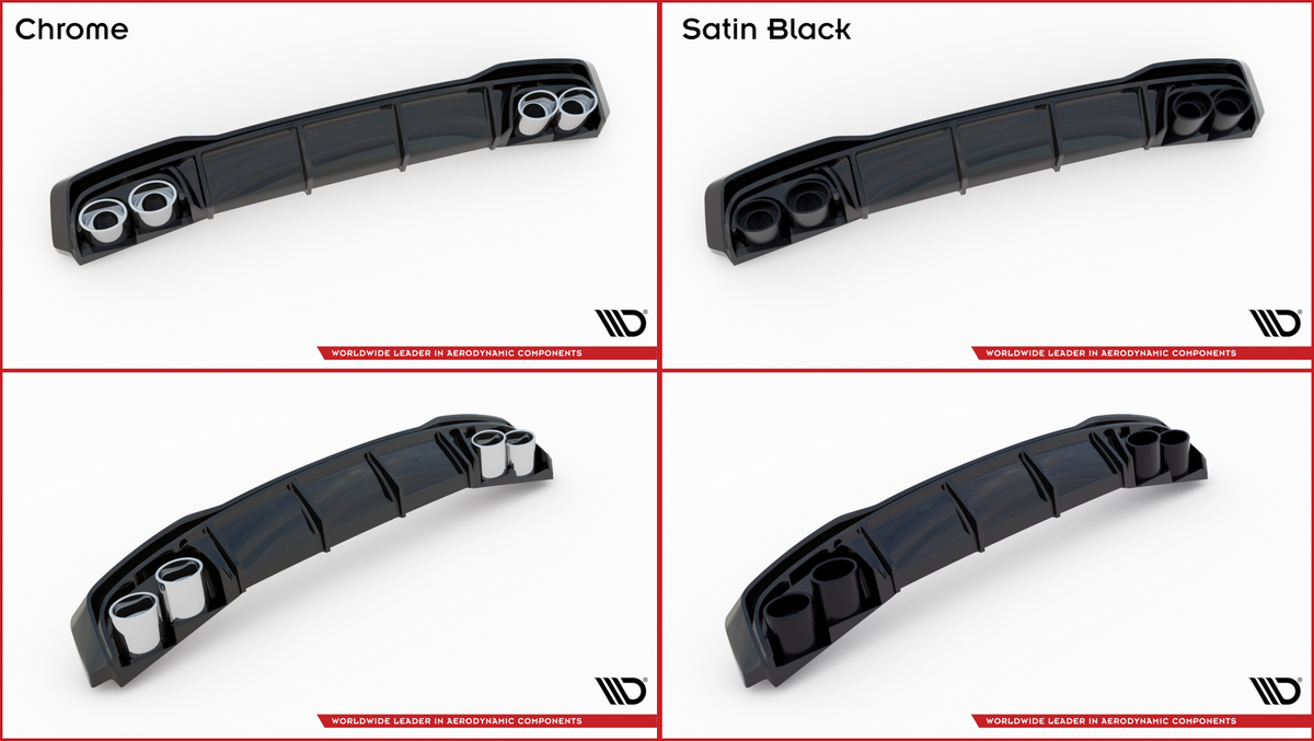 Difusor trasero + embellecedores de escape para Seat Leon ST FR Mk4
