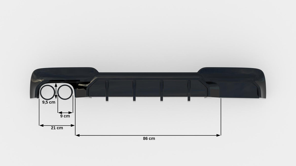 Difusor trasero V.2 para BMW 5 M-Pack F10 / F11 (Version with double Exhaust on one side)