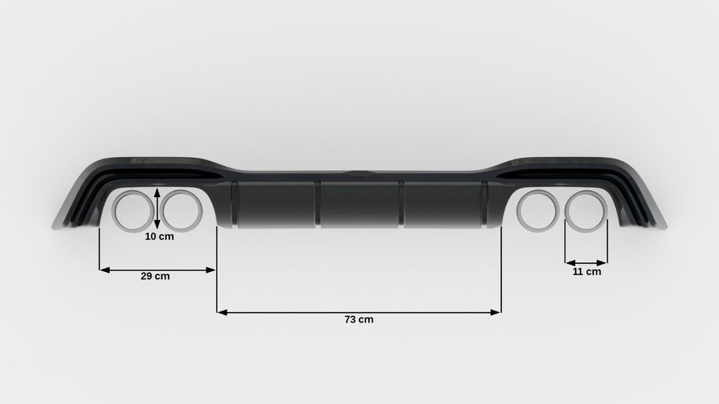 Difusor trasero V.2 para Volkswagen Golf R Hatchback Mk8 Facelift