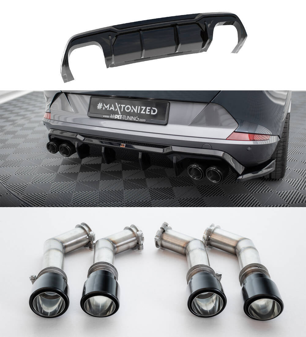 Difusor trasero V.3 + Colas de escape para Cupra Formentor VZ Mk1 / Mk1 Facelift