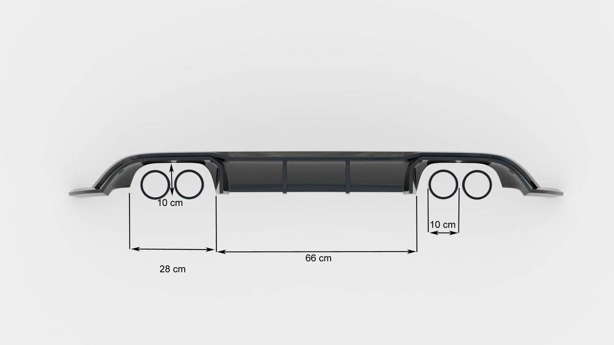 Difusor trasero V.3 para Volkswagen Golf R Mk7 Facelift