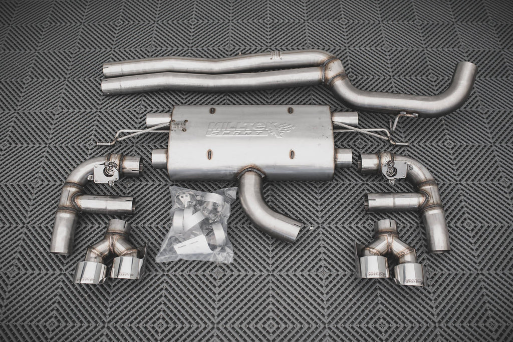 Difusor trasero + escape Milltek Sport para Audi RS3 Sportback 8V Facelift