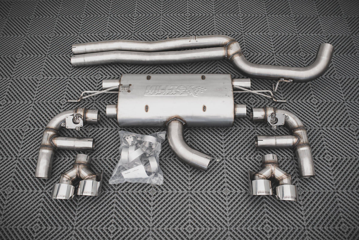Difusor trasero + escape Milltek Sport para Audi RS3 Sportback 8V Facelift