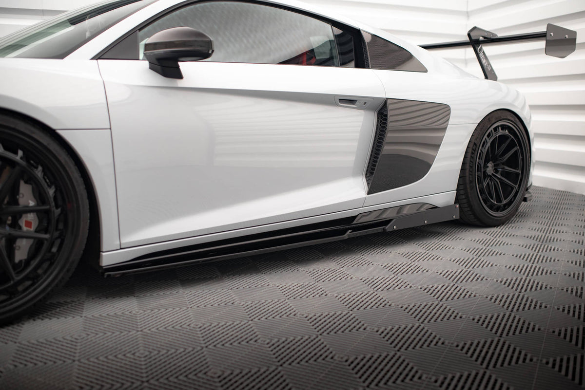 Difusores de taloneras V.2+ flaps para Audi R8 Mk2 Facelift