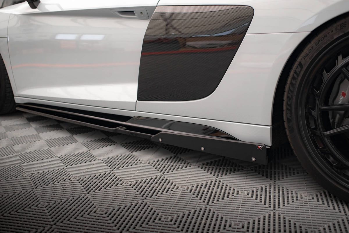 Difusores de taloneras V.2+ flaps para Audi R8 Mk2 Facelift