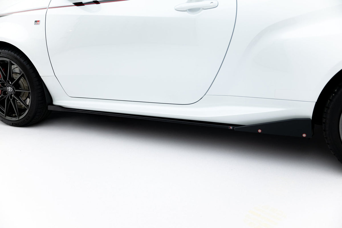 Difusores de taloneras V.2 + flaps para Toyota GR Yaris Mk4 / Mk4 Facelift