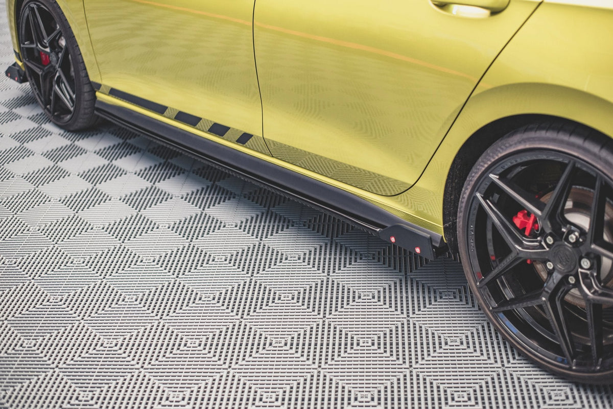 Difusores de taloneras V.2 + flaps para Volkswagen Golf GTI / GTE / GTI Clubsport / GTD / R-Line Mk8