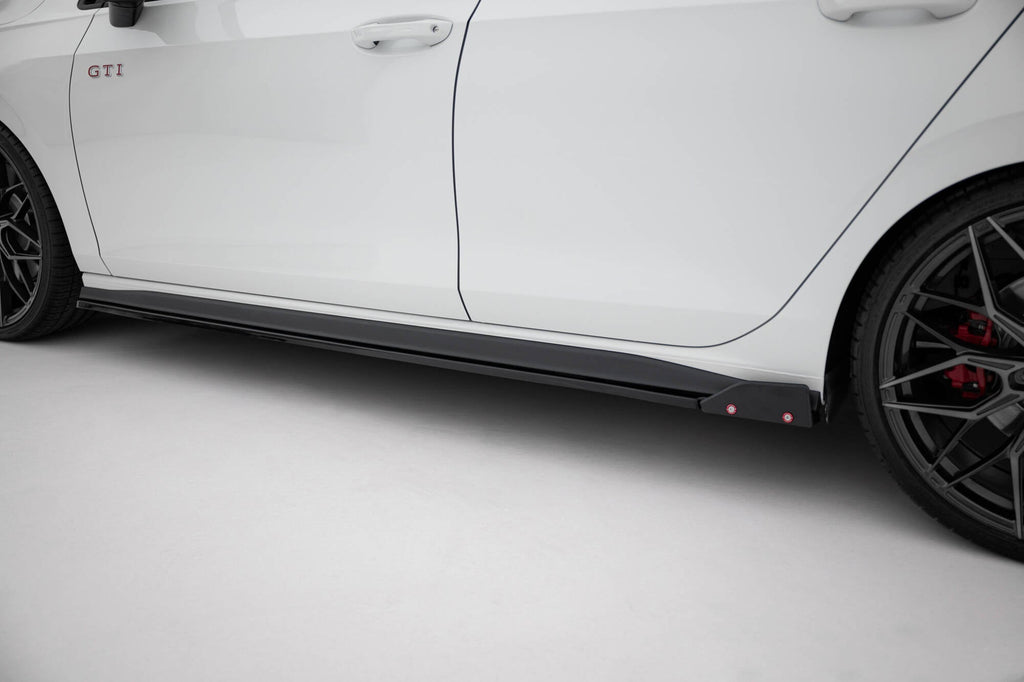 Difusores de taloneras V.2 + flaps para Volkswagen Golf GTI / GTE / GTI Clubsport / GTD / R-Line Mk8