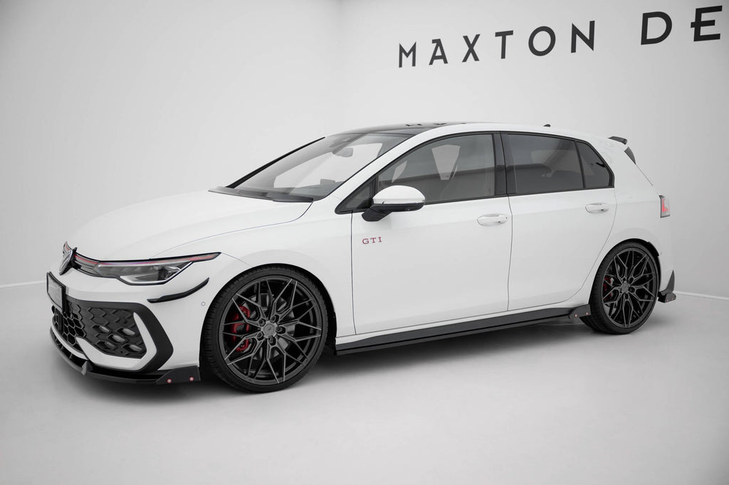 Difusores de taloneras V.2 + flaps para Volkswagen Golf GTI / GTE / GTI Clubsport / GTD / R-Line Mk8