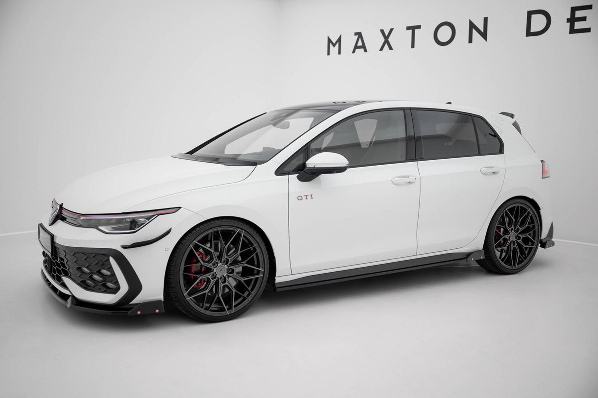 Difusores de taloneras V.2 + flaps para Volkswagen Golf GTI / GTE / GTI Clubsport / GTD / R-Line Mk8