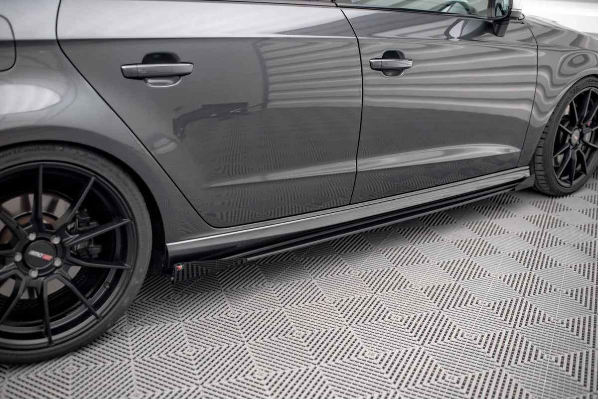 Difusores de taloneras Street Pro + flaps para Audi S3 / A3 S-Line Sportback 8V Facelift
