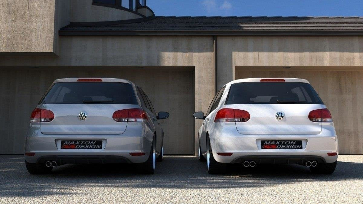Difusor trasero para Volkswagen Golf Mk6 WITH 2 Exhaust HOLE