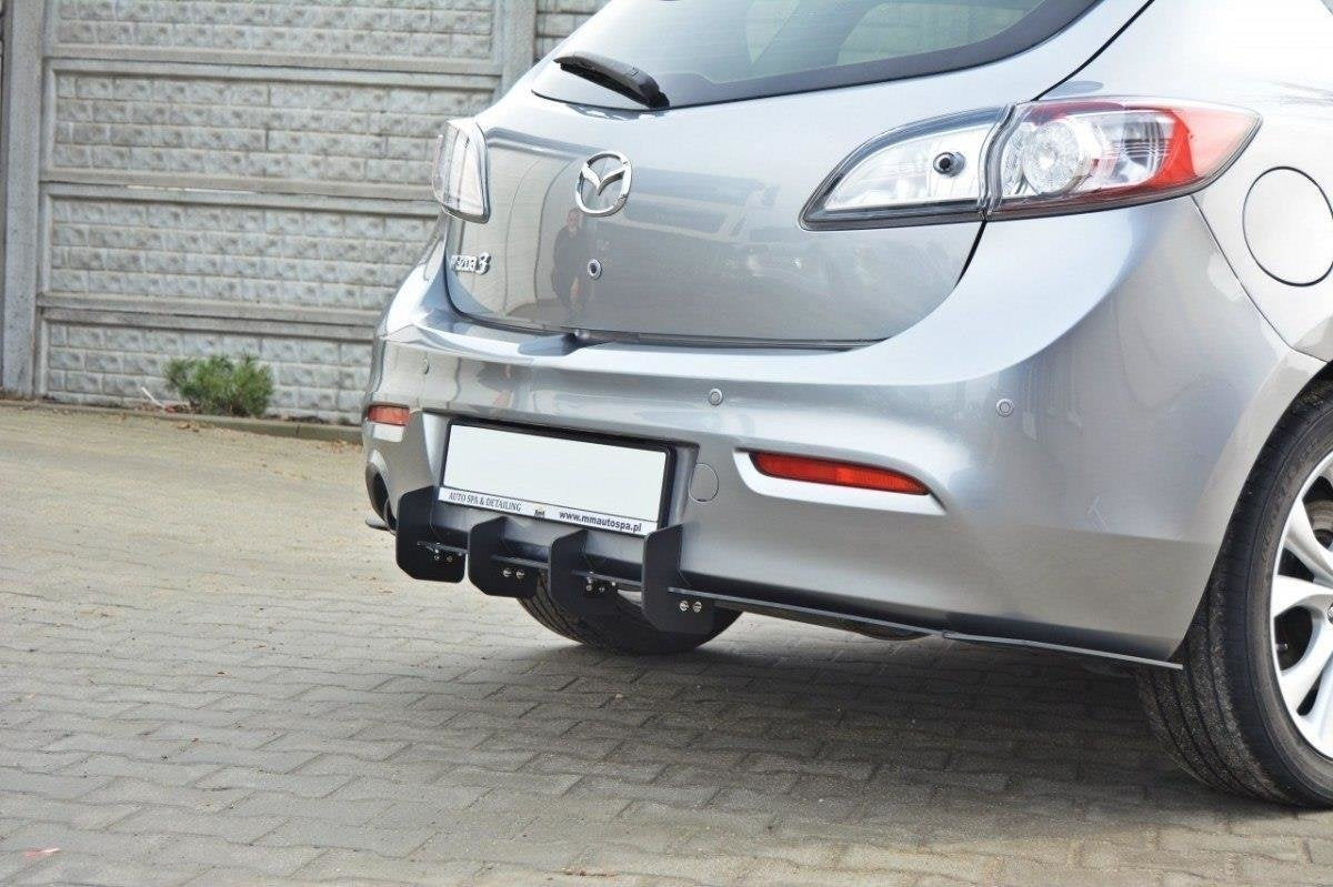 Difusor trasero y splitters laterales traseros para Mazda 3 Mk2 Sport